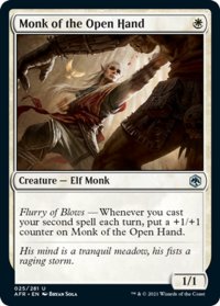 【ENG】素拳のモンク/Monk of the Open Hand[MTG_AFR_025U]