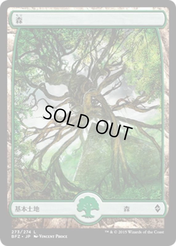 画像1: 【JPN】森/Forest[MTG_BFZ_273L] (1)