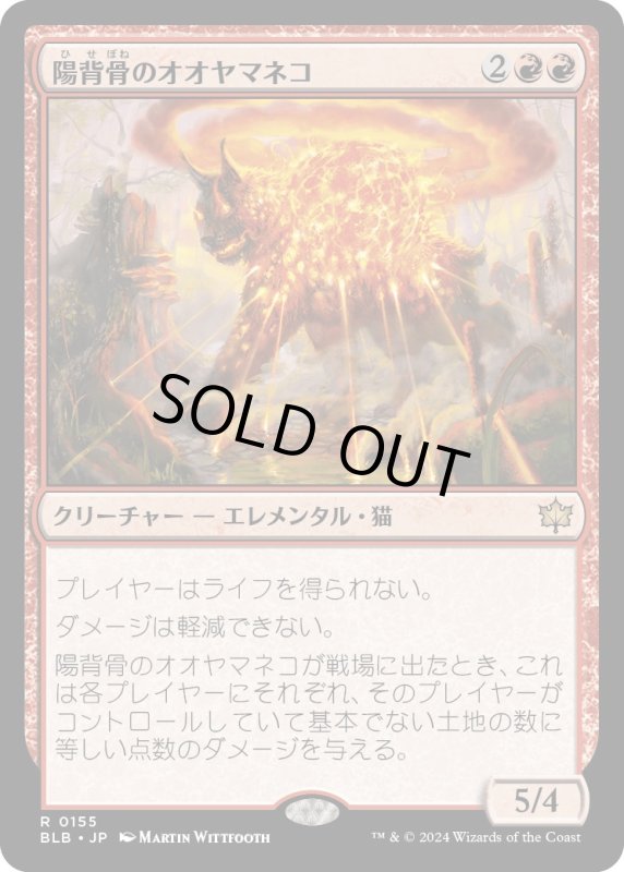 画像1: 【JPN】陽背骨のオオヤマネコ/Sunspine Lynx [MTG_BLB_0155_R] (1)