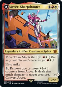 【ENG】名射手、アーシー/Arcee, Sharpshooter//軽業のオープンカー、アーシ―/Arcee, Acrobatic Coupe[MTG_BOT_007R]