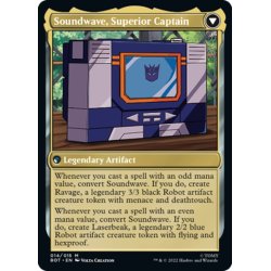 画像2: 【ENG】音波のスパイ、サウンドウェーブ/Soundwave, Sonic Spy//上級隊長、サウンドウェーブ/Soundwave, Superior Captain[MTG_BOT_014R]