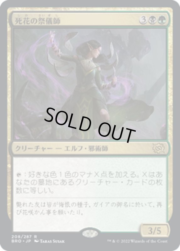 画像1: 【JPN】死花の祭儀師/Deathbloom Ritualist[MTG_BRO_208R] (1)