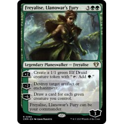 画像1: 【ENG】ラノワールの憤激、フレイアリーズ/Freyalise, Llanowar's Fury[MTG_CMM_0290R]