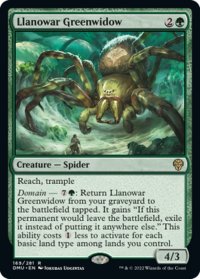 【ENG】★Foil★ラノワールの緑後家蜘蛛/Llanowar Greenwidow[MTG_DMU_169R]