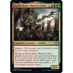 画像1: 【ENG】巣穴の長、ルリク・モンス/Rulik Mons, Warren Chief[MTG_DMU_217U]