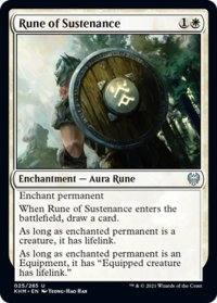 【ENG】持続のルーン/Rune of Sustenance[MTG_KHM_025Ｕ]