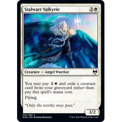 画像1: 【ENG】確固たる戦乙女/Stalwart Valkyrie[MTG_KHM_031Ｃ]