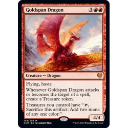 画像1: 【ENG】黄金架のドラゴン/Goldspan Dragon[MTG_KHM_139Ｍ]