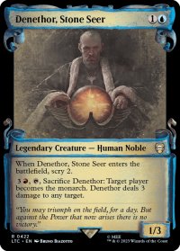 【ENG】★Foil★石の予見者、デネソール/Denethor, Stone Seer[MTG_LTC_0422R]