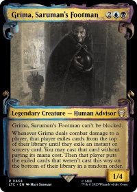 【ENG】★Foil★サルマンの下僕、グリマ/Grima, Saruman's Footman[MTG_LTC_0464R]