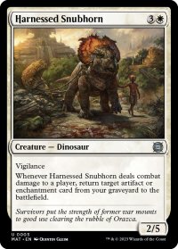 【ENG】装具つなぎの短角獣/Harnessed Snubhorn[MTG_MAT_0003U]