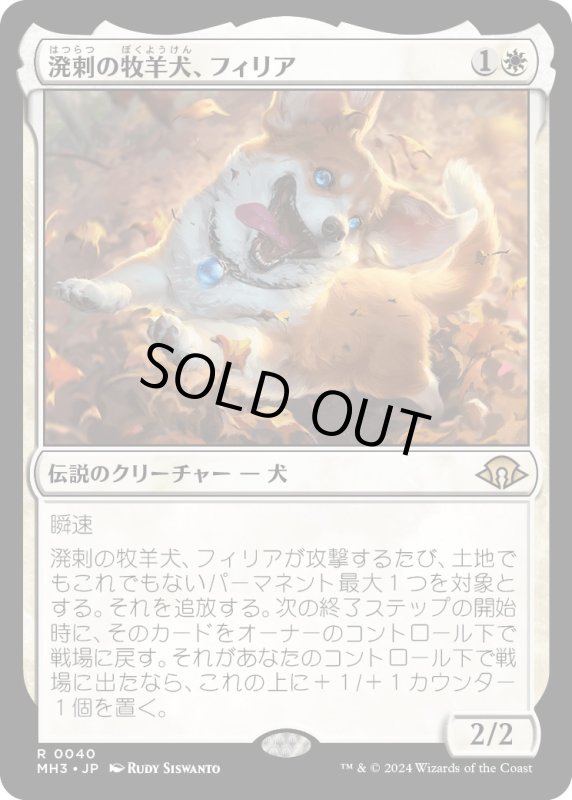 画像1: 【JPN】溌剌の牧羊犬、フィリア/Phelia, Exuberant Shepherd[MTG_MH3_0040_R] (1)