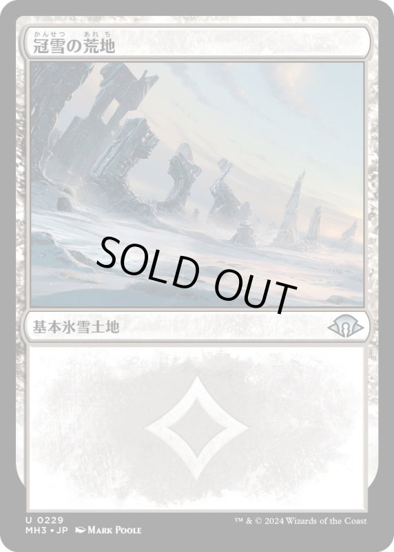 画像1: 【JPN】冠雪の荒地/Snow-Covered Wastes[MTG_MH3_0229_U] (1)