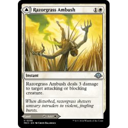 画像1: 【ENG】剃刀草の待ち伏せ//剃刀草の原野/Razorgrass Ambush//Razorgrass Field[MTG_MH3_0238_U]