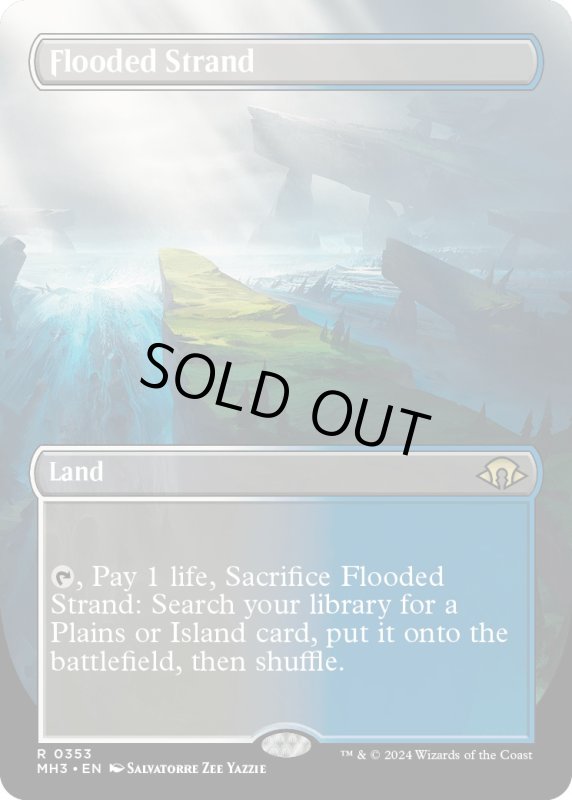 画像1: 【ENG】★Borderless Foil★溢れかえる岸辺/Flooded Strand[MTG_MH3_0353_R] (1)