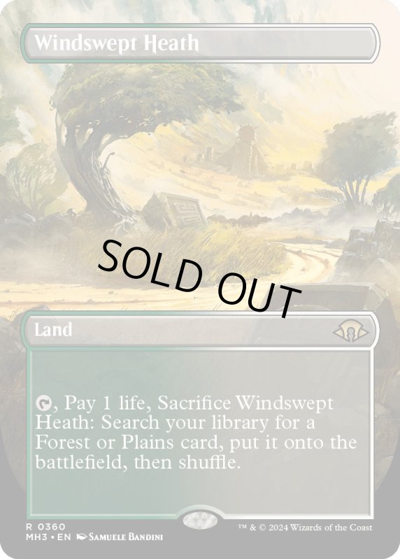 画像1: 【ENG】★Borderless Foil★吹きさらしの荒野/Windswept Heath[MTG_MH3_0360_R] (1)