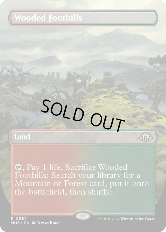 画像1: 【ENG】★Borderless Foil★樹木茂る山麓/Wooded Foothills[MTG_MH3_0361_R] (1)