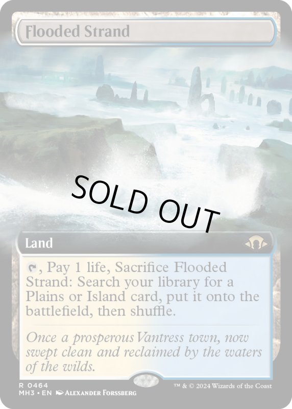 画像1: 【ENG】★Extended-Art Foil★溢れかえる岸辺/Flooded Strand[MTG_MH3_0464_R] (1)