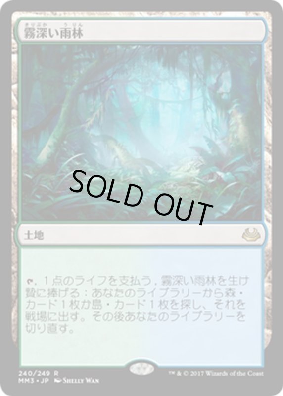 画像1: 【JPN】霧深い雨林/Misty Rainforest[MTG_MM3_240R] (1)