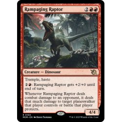 画像1: 【ENG】猛り狂う猛竜/Rampaging Raptor[MTG_MOM_0160R]