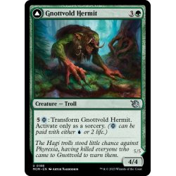 画像1: 【ENG】ノットヴォルドの隠遁者//金属の徒党の大男/Gnottvold Hermit//Chrome Host Hulk[MTG_MOM_0188U]