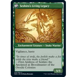 画像2: 【ENG】せし郎師匠の伝承/Tales of Master Seshiro//せし郎の生ける遺産/Seshiro's Living Legacy[MTG_NEO_210C]