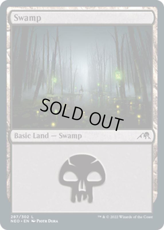 画像1: 【ENG】★Foil★沼/Swamp[MTG_NEO_287L] (1)