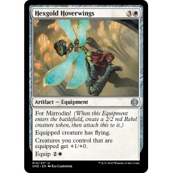 画像1: 【ENG】呪い金の浮遊翼/Hexgold Hoverwings[MTG_ONE_014U]