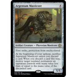 画像1: 【ENG】★Foil★アージェンタムのマスティコア/Argentum Masticore[MTG_ONE_222R]