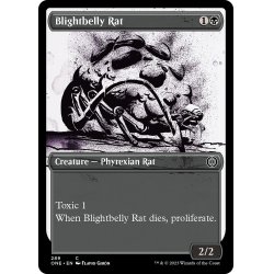 画像1: 【ENG】腐り腹のネズミ/Blightbelly Rat[MTG_ONE_289C]