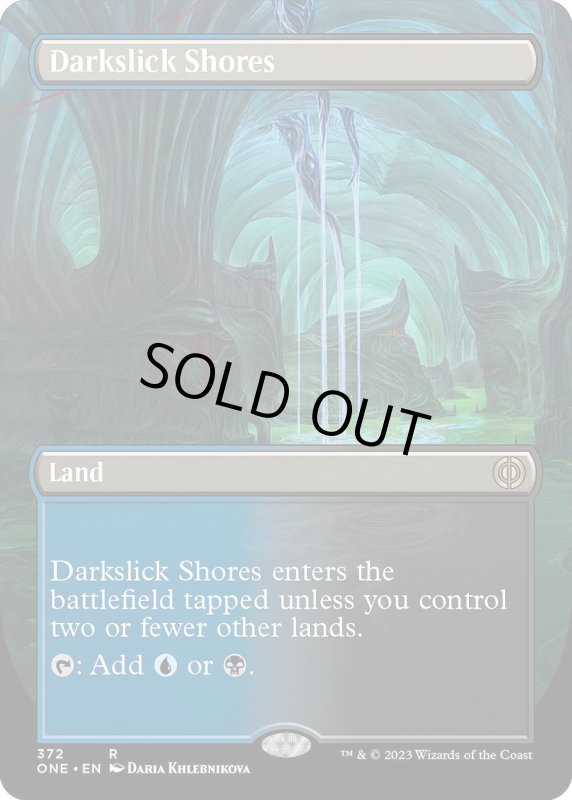 画像1: 【ENG】闇滑りの岸/Darkslick Shores[MTG_ONE_372R] (1)