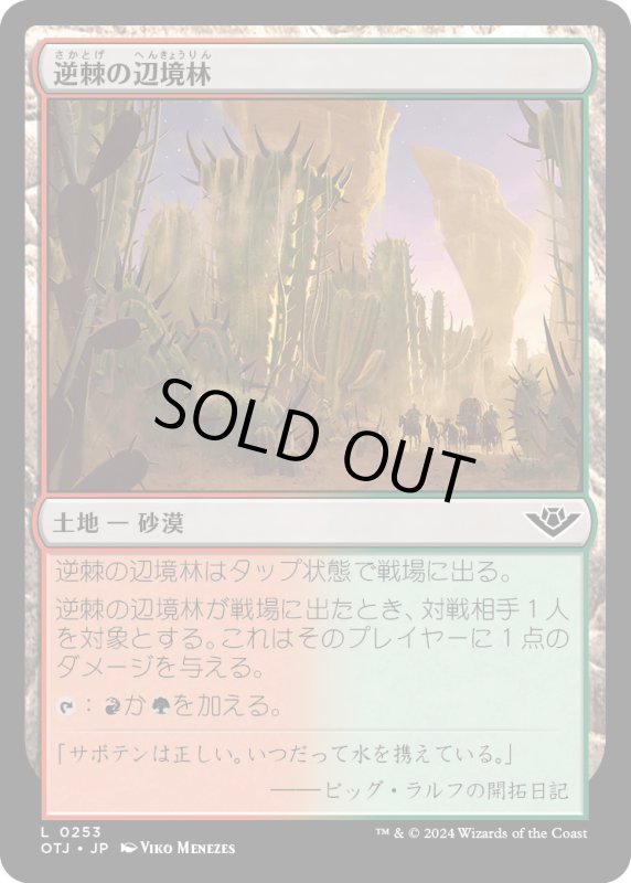 画像1: 【JPN】逆棘の辺境林/Bristling Backwoods[MTG_OTJ_0253_C] (1)