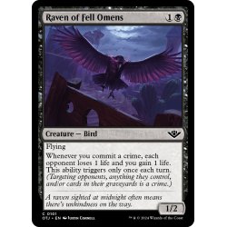 画像1: 【ENG】不吉な前兆の鴉/Raven of Fell Omens[MTG_OTJ_0101_C]