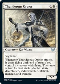 【ENG】轟く語り部/Thunderous Orator[MTG_STX_035U]