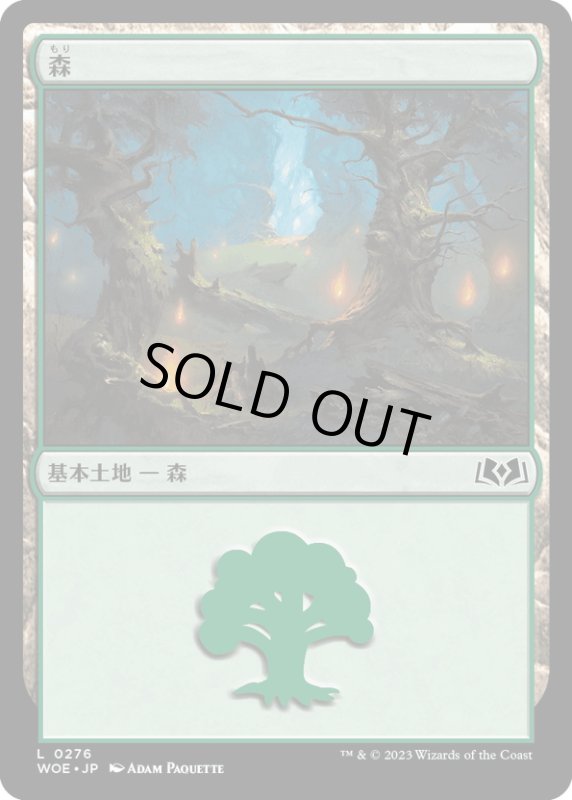 画像1: 【JPN】森/Forest[MTG_WOE_0276_L] (1)