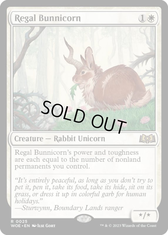 画像1: 【ENG】★Foil★威厳あるバニコーン/Regal Bunnicorn[MTG_WOE_0025_R] (1)