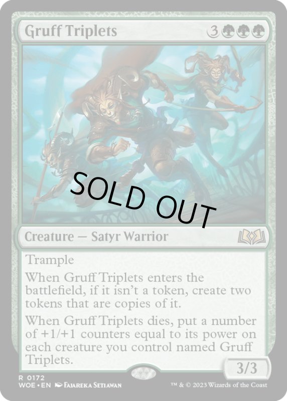 画像1: 【ENG】★Foil★荒々しい三つ子/Gruff Triplets[MTG_WOE_0172_R] (1)