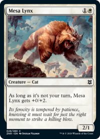 【ENG】台地のオオヤマネコ/Mesa Lynx[MTG_ZNR_028C]