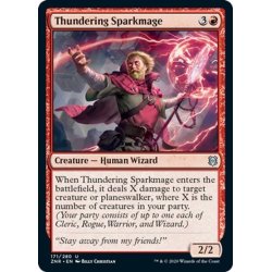 画像1: 【ENG】轟く火花魔道士/Thundering Sparkmage[MTG_ZNR_171U]