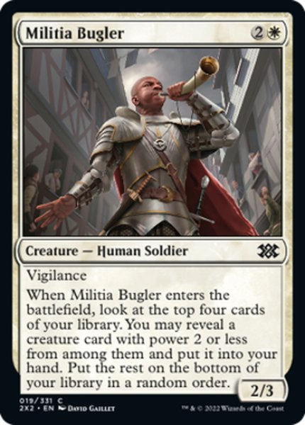 画像1: 【ENG】民兵のラッパ手/Militia Bugler[MTG_2X2_019C] (1)