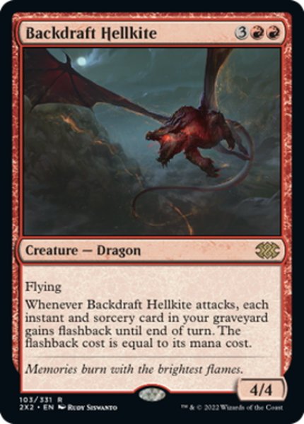 画像1: 【ENG】逆噴射のヘルカイト/Backdraft Hellkite[MTG_2X2_103R] (1)