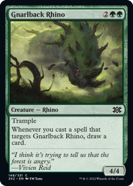 画像1: 【ENG】節くれ背のサイ/Gnarlback Rhino[MTG_2X2_148C] (1)