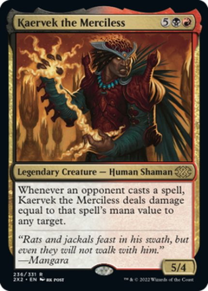 画像1: 【ENG】無慈悲なる者ケアヴェク/Kaervek the Merciless[MTG_2X2_236R] (1)