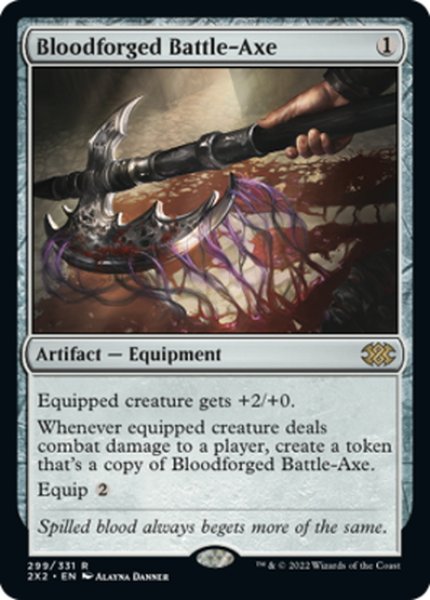 画像1: 【ENG】血鍛冶の戦斧/Bloodforged Battle-Axe[MTG_2X2_299R] (1)