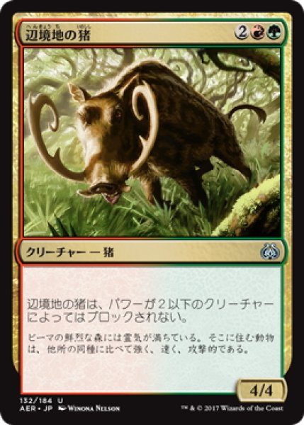 画像1: 【JPN】辺境地の猪/Outland Boar[MTG_AER_132U] (1)