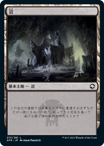 画像1: 【JPN】沼/Swamp[MTG_AFR_273L] (1)