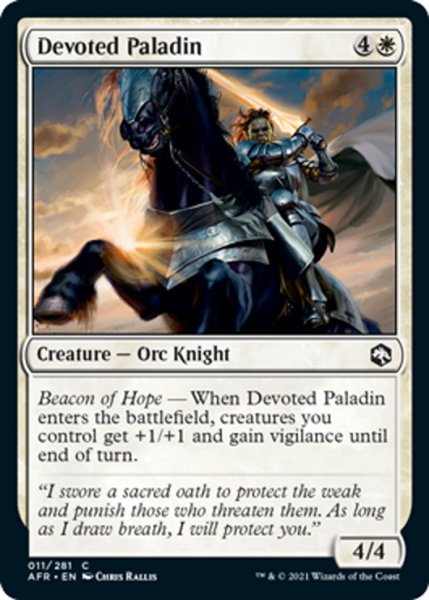 画像1: 【ENG】献身のパラディン/Devoted Paladin[MTG_AFR_011C] (1)