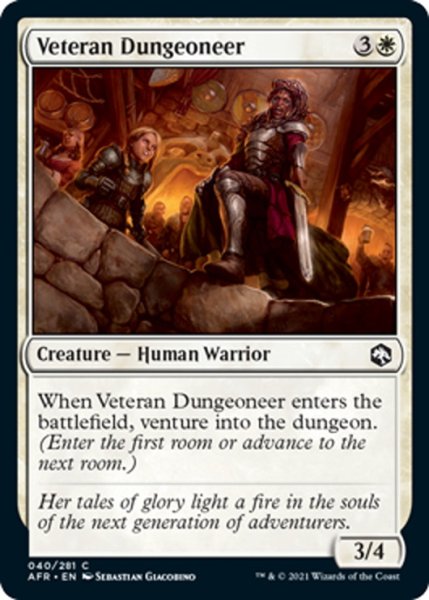 画像1: 【ENG】古参の迷路探索者/Veteran Dungeoneer[MTG_AFR_040C] (1)