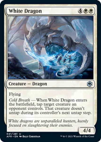 画像1: 【ENG】ホワイト・ドラゴン/White Dragon[MTG_AFR_041U] (1)