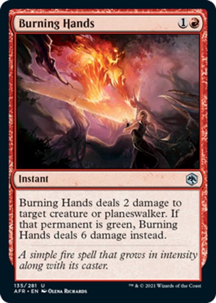 画像1: 【ENG】バーニング・ハンズ/Burning Hands[MTG_AFR_135U] (1)